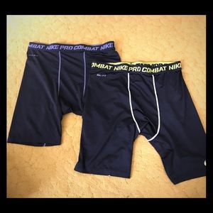 2-Nike Pro Combat compression shorts